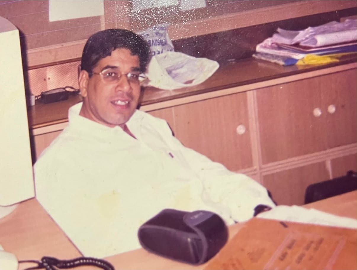 The founder of Indians Abroad in the first office